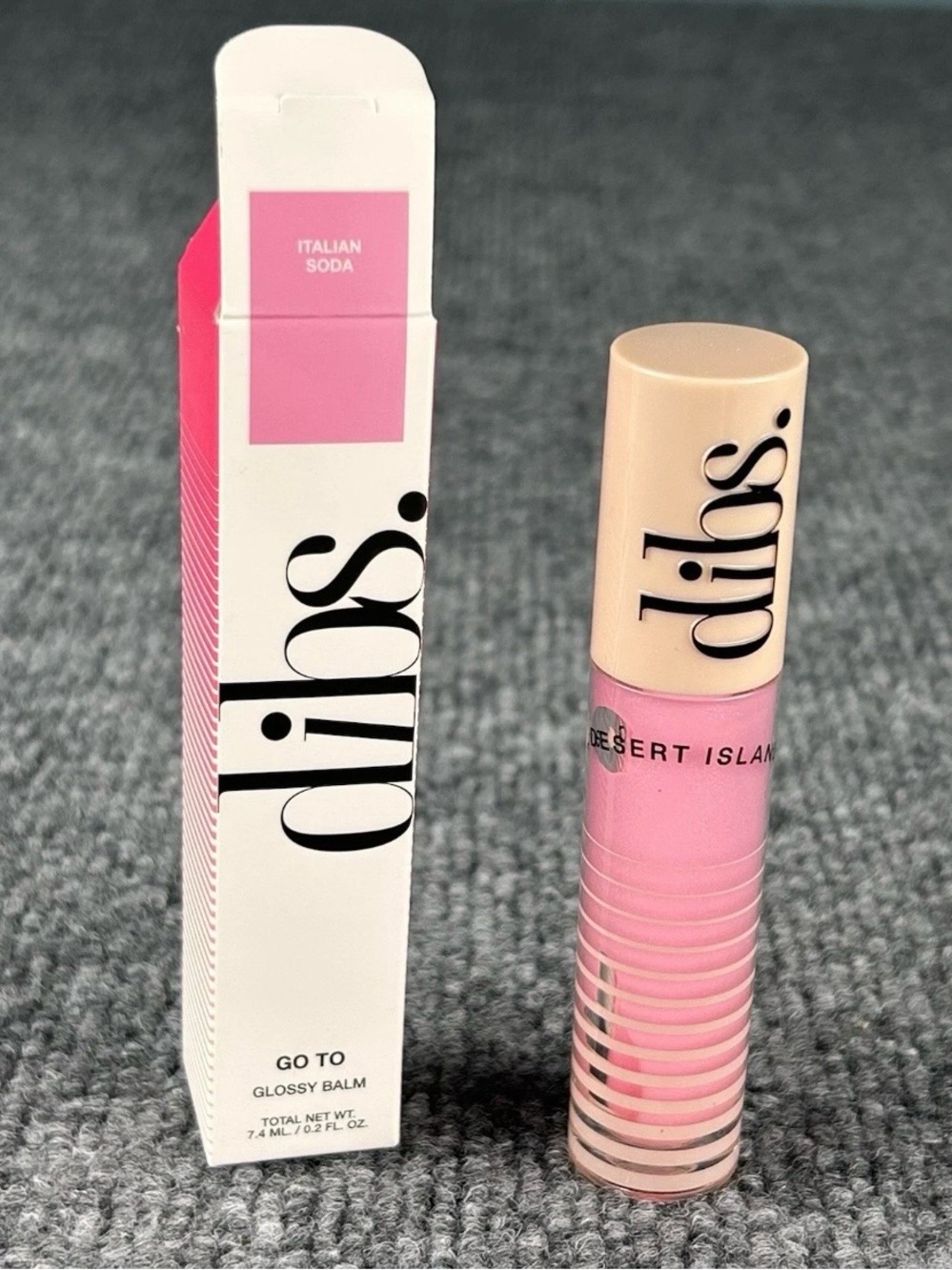 Dibs Beauty Go To Glossy Balm ITALIAN SODA .2oz Shimmery Baby Pink Lip Color NIB